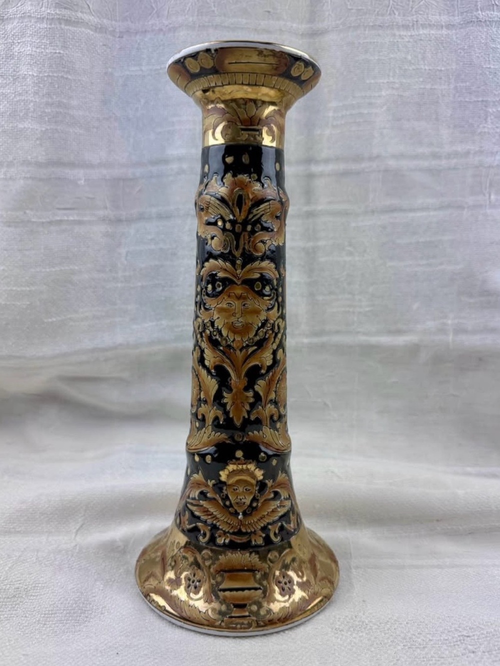 Vintage Victorian Gothic Baroque Revival Hollywood Regency Medusa Candlestick Ho